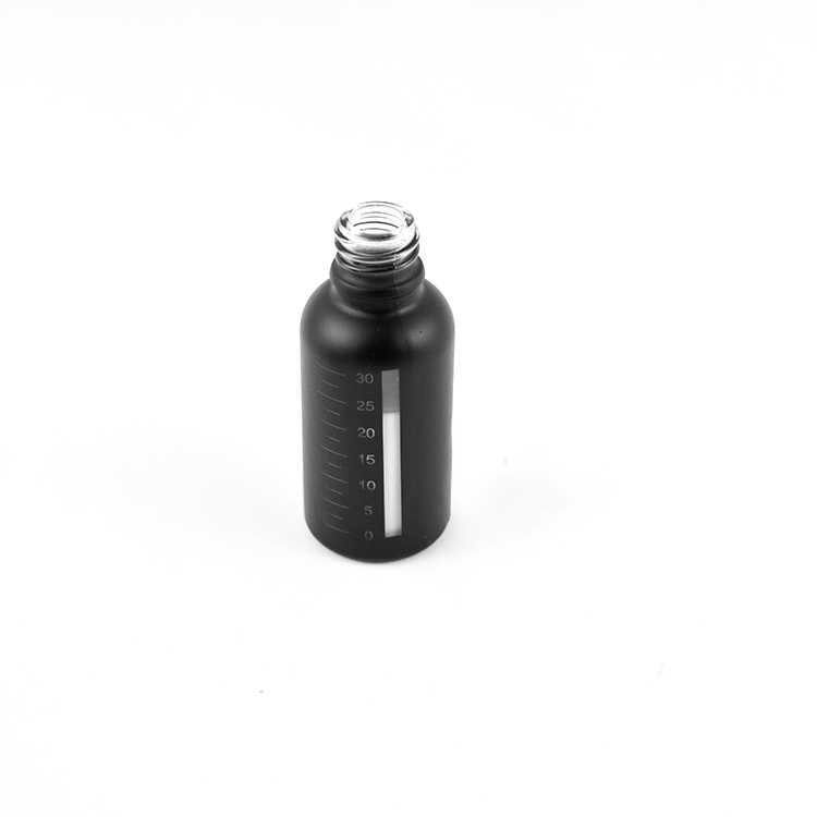 OEM Services 30ml Black matte Glass Tincture Bottle with embossed logo child proof dropper