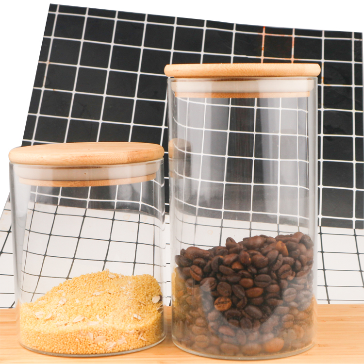 OEM Suppliers 100ml 200ml 250ml 300ml Kitchen Spices Glass Storage Jars with Bamboo Lid