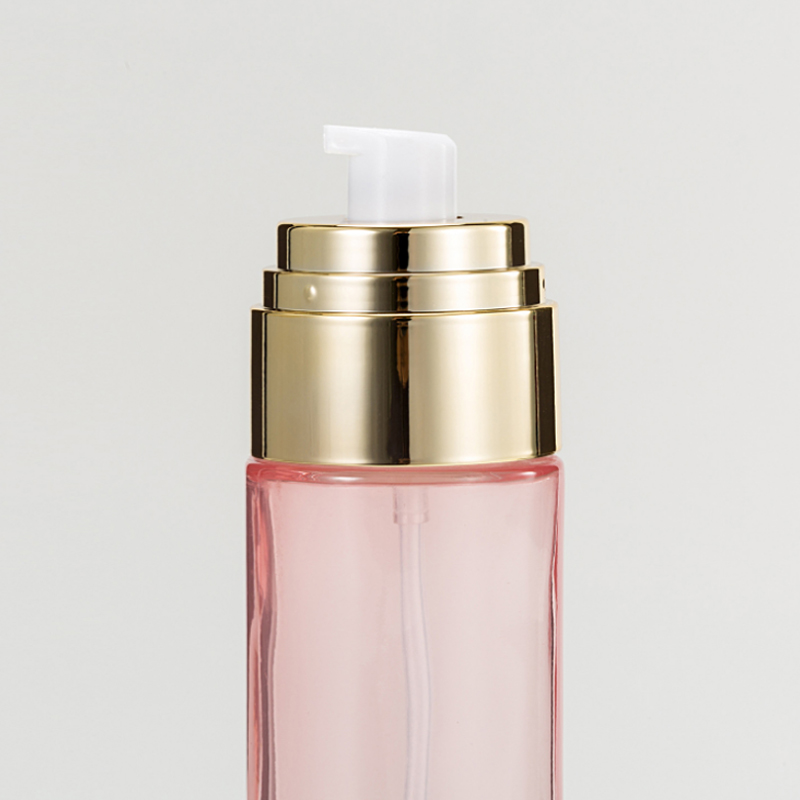 OEM Transparent Glass Cosmetic Lotion Pump Bottle Glass Face Cream Bottle