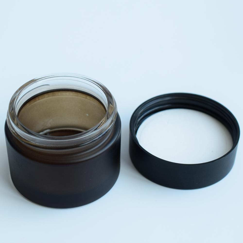 OEM Wholesale 30g50g100g cream jar with plastic screw cap small round transparent glass with lid custom printing