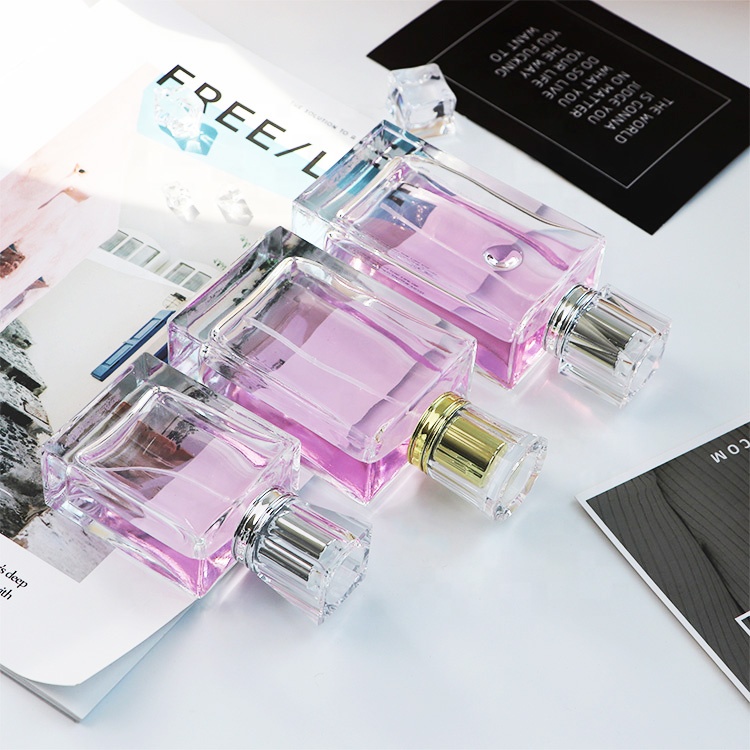 OEM Wholesale Square Empty Glass 55ml Perfume Bottle