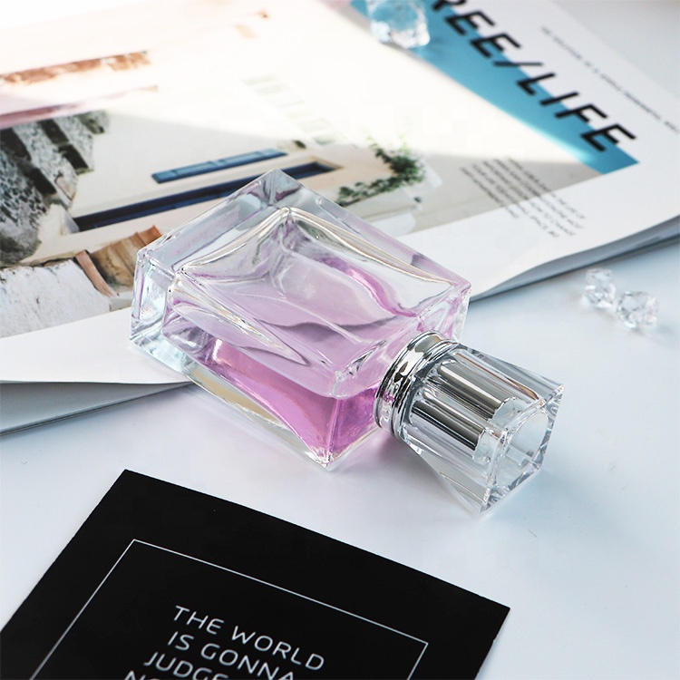 OEM Wholesale Square Empty Glass 55ml Perfume Bottle