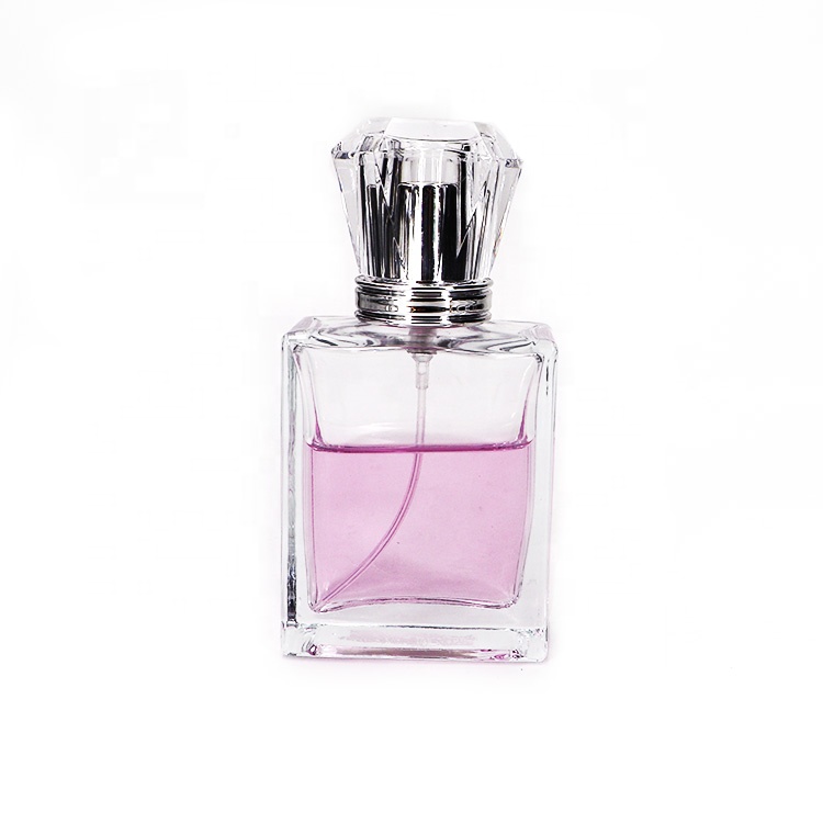 OEM Wholesale Square Empty Glass 55ml Perfume Bottle