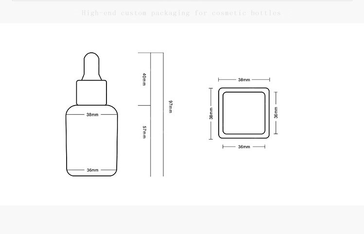 OEM brand logo clear 35 ml cosmetic liquid foundation glass bottle packaging eco