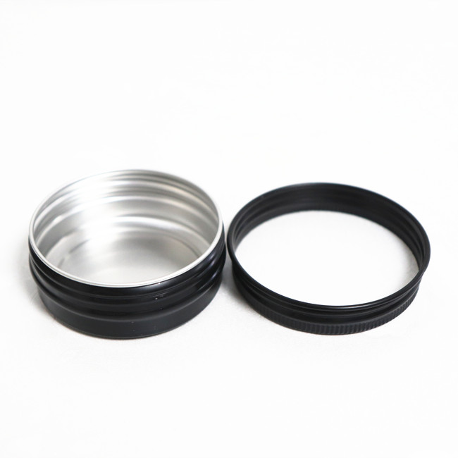 OEM colorful printing cosmetic face powder aluminum jar for lip balm