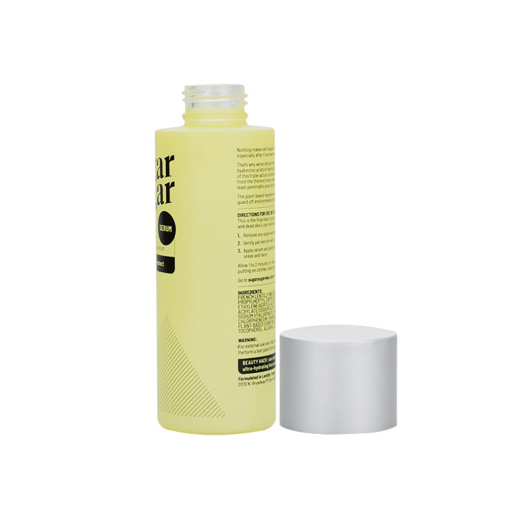 OEM cosmetic packaging face care toner usage 30ml 50ml 60ml 80ml 100ml 120ml round cylinder glass bottles