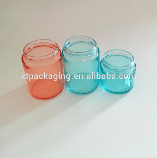 OEM custom painted color 1oz 2oz 3oz 4oz glass jar with child proof lid flower storage jar colored packaging
