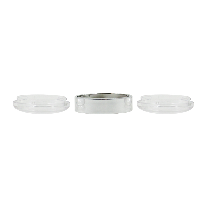 OEM custom trendy round double-layer lip mask bottle, 6g*2 transparent cosmetics container packaging free samples