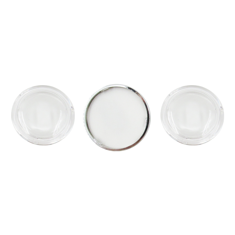 OEM custom trendy round double-layer lip mask bottle, 6g*2 transparent cosmetics container packaging free samples
