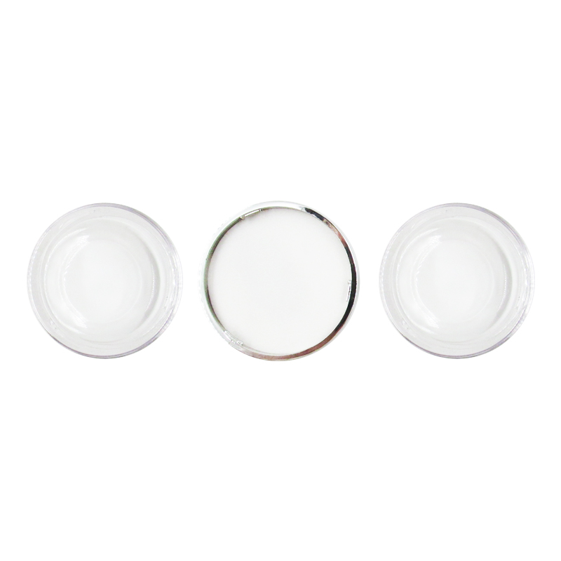 OEM custom trendy round double-layer lip mask bottle, 6g*2 transparent cosmetics container packaging free samples
