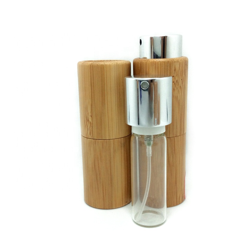 OEM customized bamboo cosmetics packaging and bamboo skincare bottle packaging are on sale