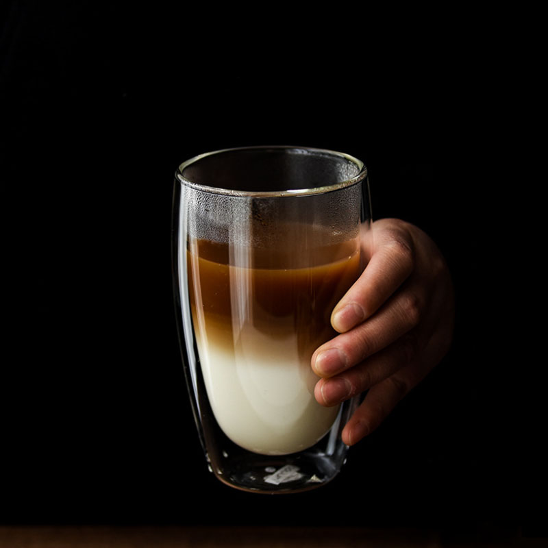 OEM customized egg shape double wall glass cup with high borosilicate glass cup wholesale