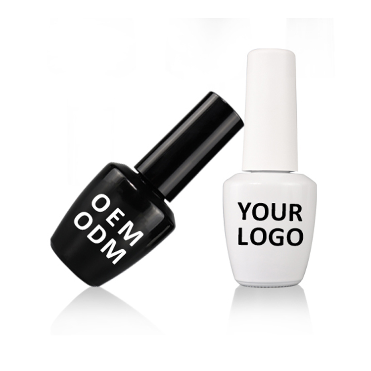 OEM customized logo private label clear empty glass custom gel rose gold nail polish bottles