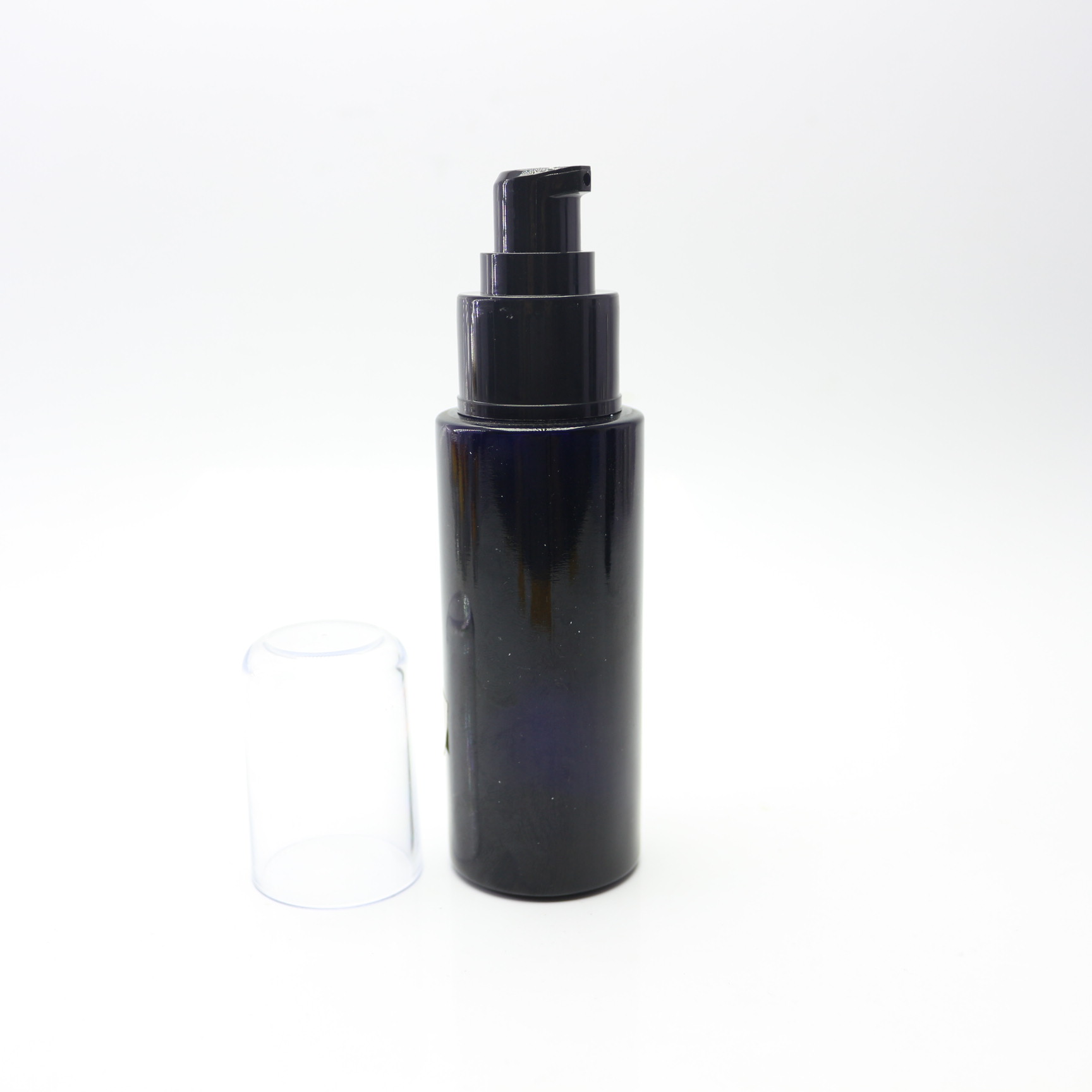 OEM dark violet bottle and jar with the silk screen DVJ-080C