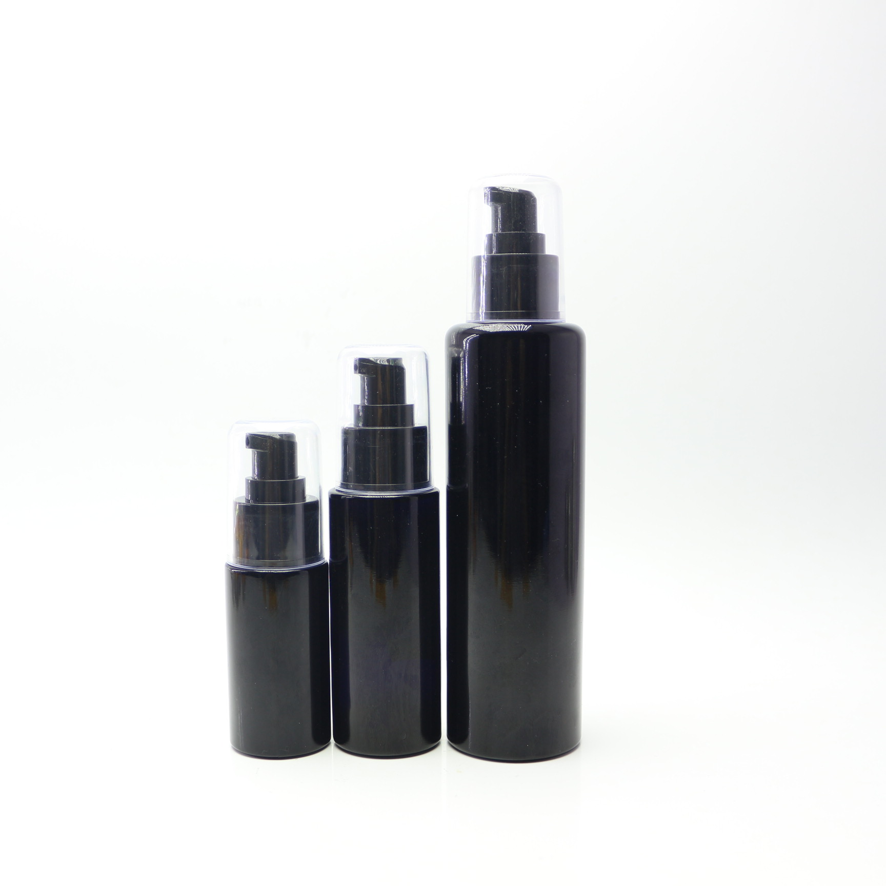 OEM dark violet bottle and jar with the silk screen DVJ-080C