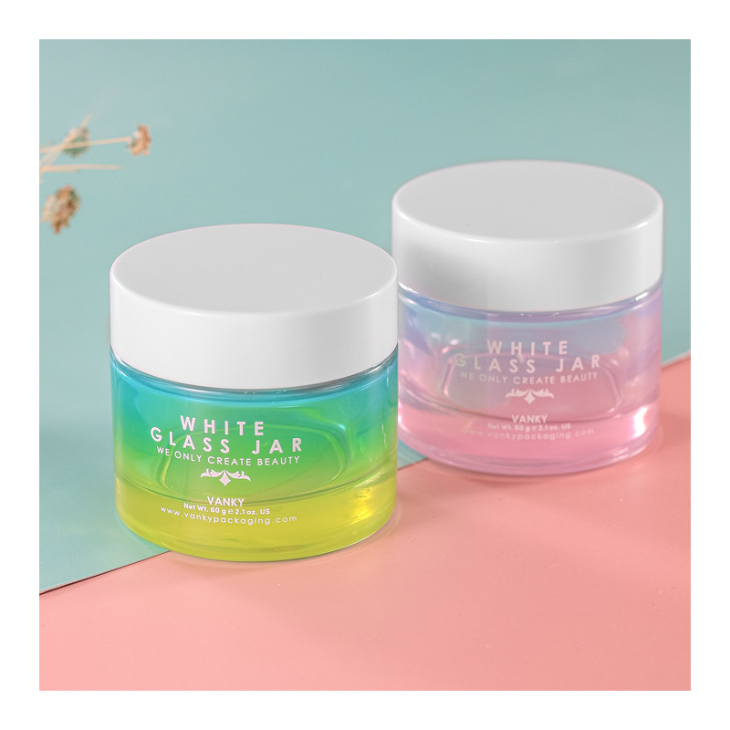 OEM frosted cosmet glass cosmetic jar and bottles