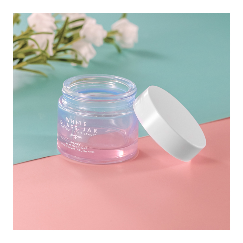 OEM frosted cosmet glass cosmetic jar and bottles