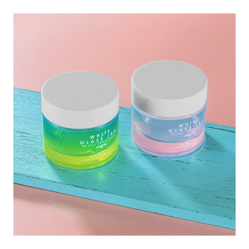OEM frosted cosmet glass cosmetic jar and bottles