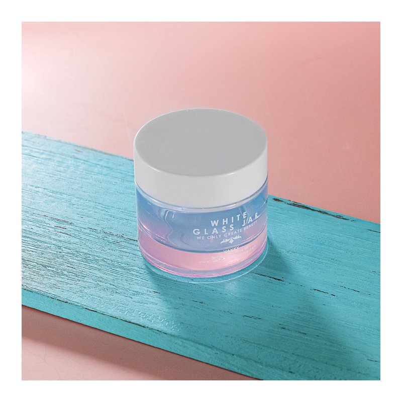 OEM frosted cosmet glass cosmetic jar and bottles