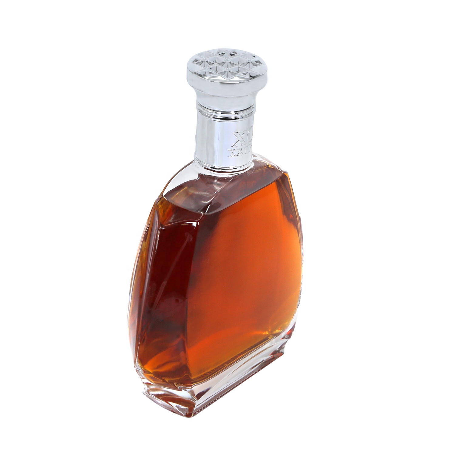OEM high quality unique vodka / brandy / whisky / client private shape empty glass bottles