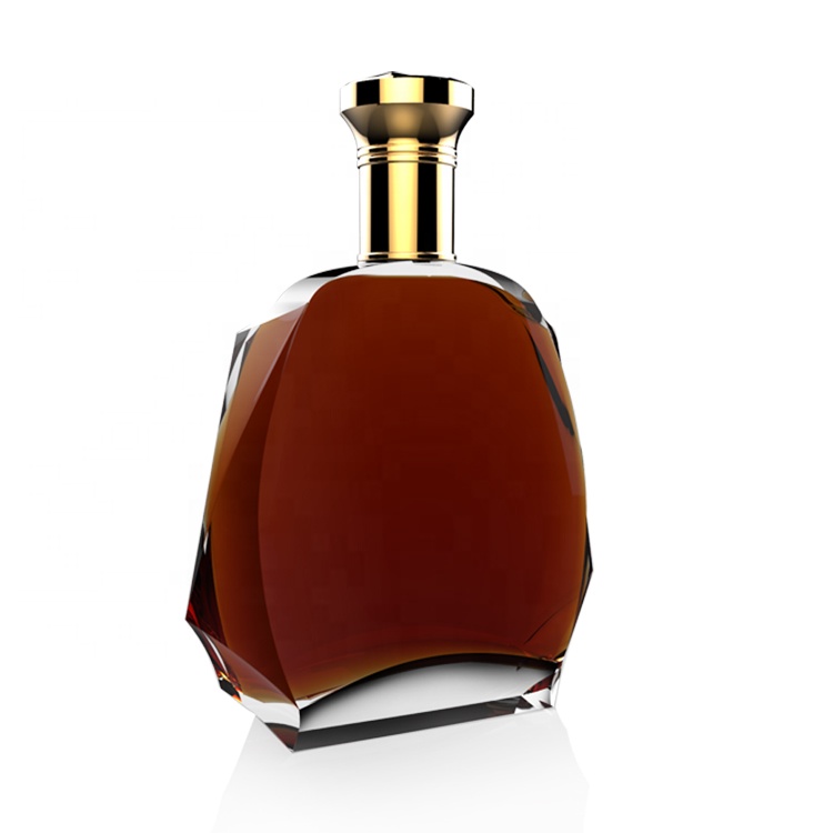 OEM high quality unique vodka / brandy / whisky / client private shape empty glass bottles