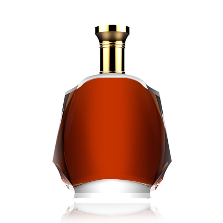 OEM high quality unique vodka / brandy / whisky / client private shape empty glass bottles