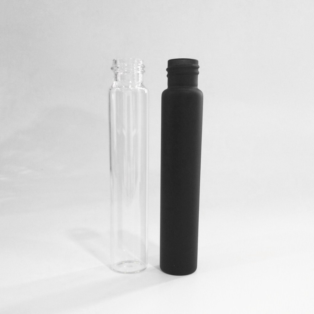 OEM logo or labeled clear glass preroll tubes with child proof cap for packaging 22*120 mm 24*120 mm