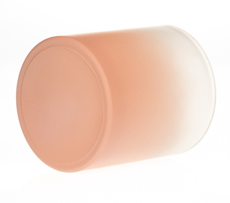 OEM logo printing frosted amber white colorful glass candle jars wholesale