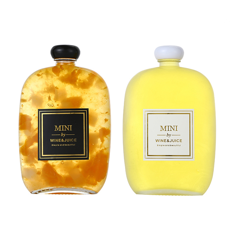 OSHOW 100ml 250ml 350ml 500ml transparent frosted flat glass juice coffee bottle
