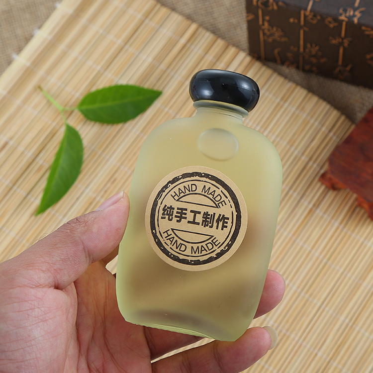 OSHOW 100ml 250ml 350ml 500ml transparent frosted flat glass juice coffee bottle