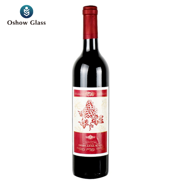 OSHOW 750ml empty dry wine glass bottles wholesale Antique green glass beer bottle red wine bottles
