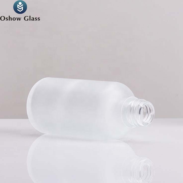 OSHOW Wholesale 15ml 20ml 30ml 50ml 100ml Frosted White Round Shaped Glass Dropper Essential Oil Bottle