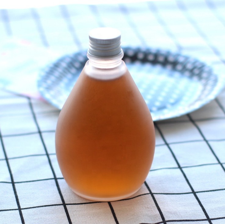 OSHOW Wholesale 350ml 500ml Bulb shaped Unique Design Cute Creative Glass Bottle for Juice Milk Tea Coffee
