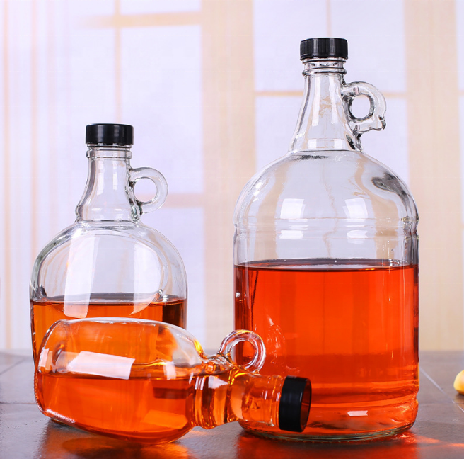 OSHOW Wholesale Growler California Iter Clear Glass Beer Wine Bottle