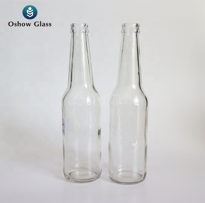 OSHOW Wholesale Most popular clear drink 250ml 330ml transparent glass beer bottle