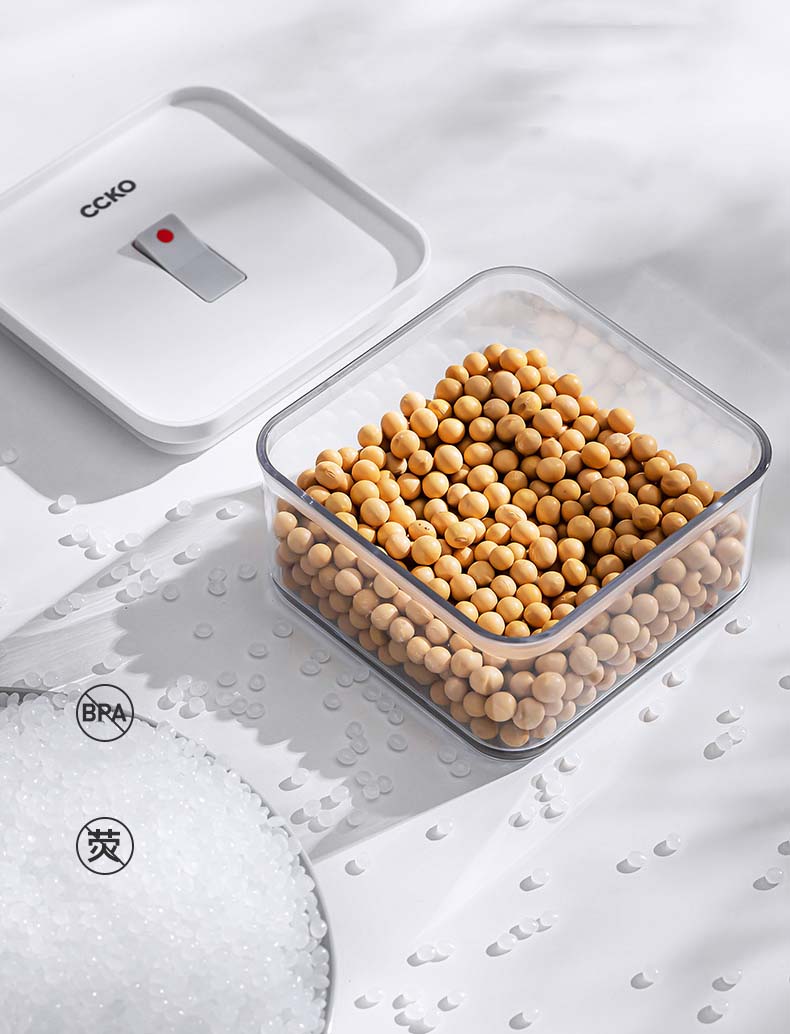 OSW Food Grade ABS Material Easy Locking Plastic Food Storage Containers With Seal Lids For Nuts Dry Food Kitchen