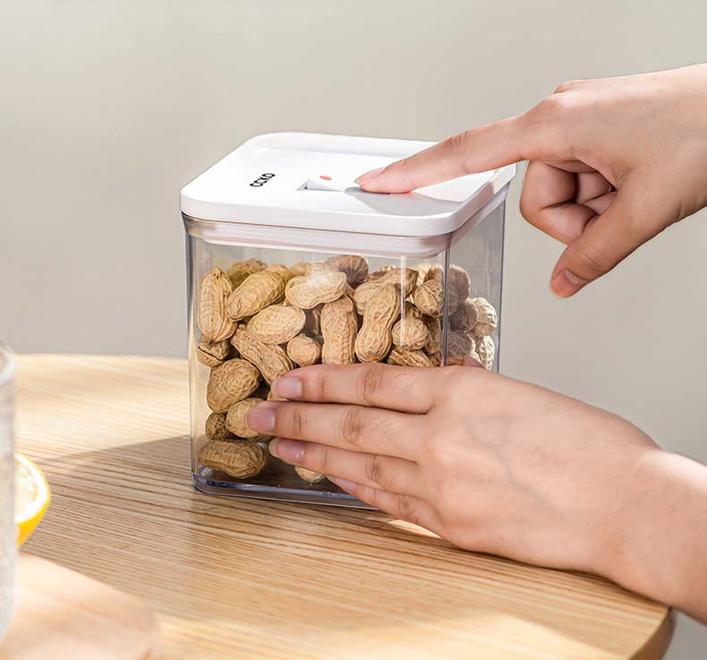 OSW Food Grade ABS Material Easy Locking Plastic Food Storage Containers With Seal Lids For Nuts Dry Food Kitchen