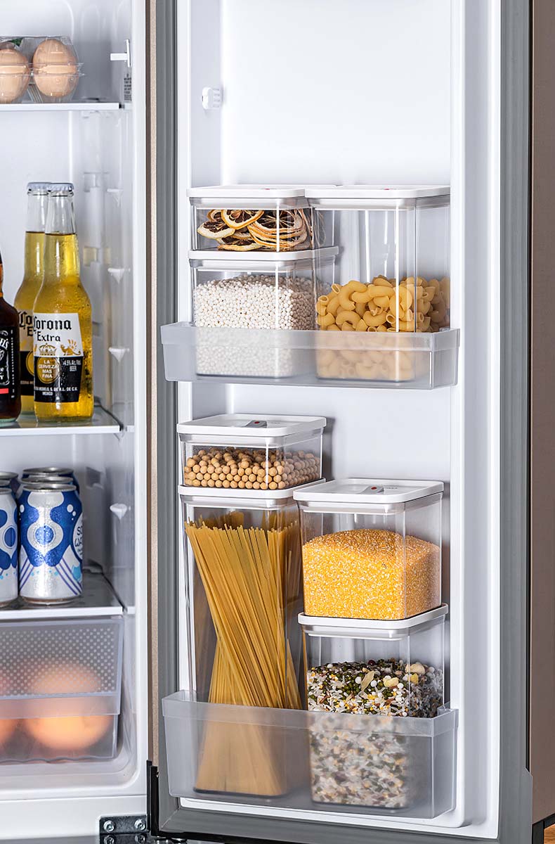 OSW Plastic Food Storage Containers With Easy Locking Seal Lids For Nuts Dry Food Kitchen Food Grade ABS Material