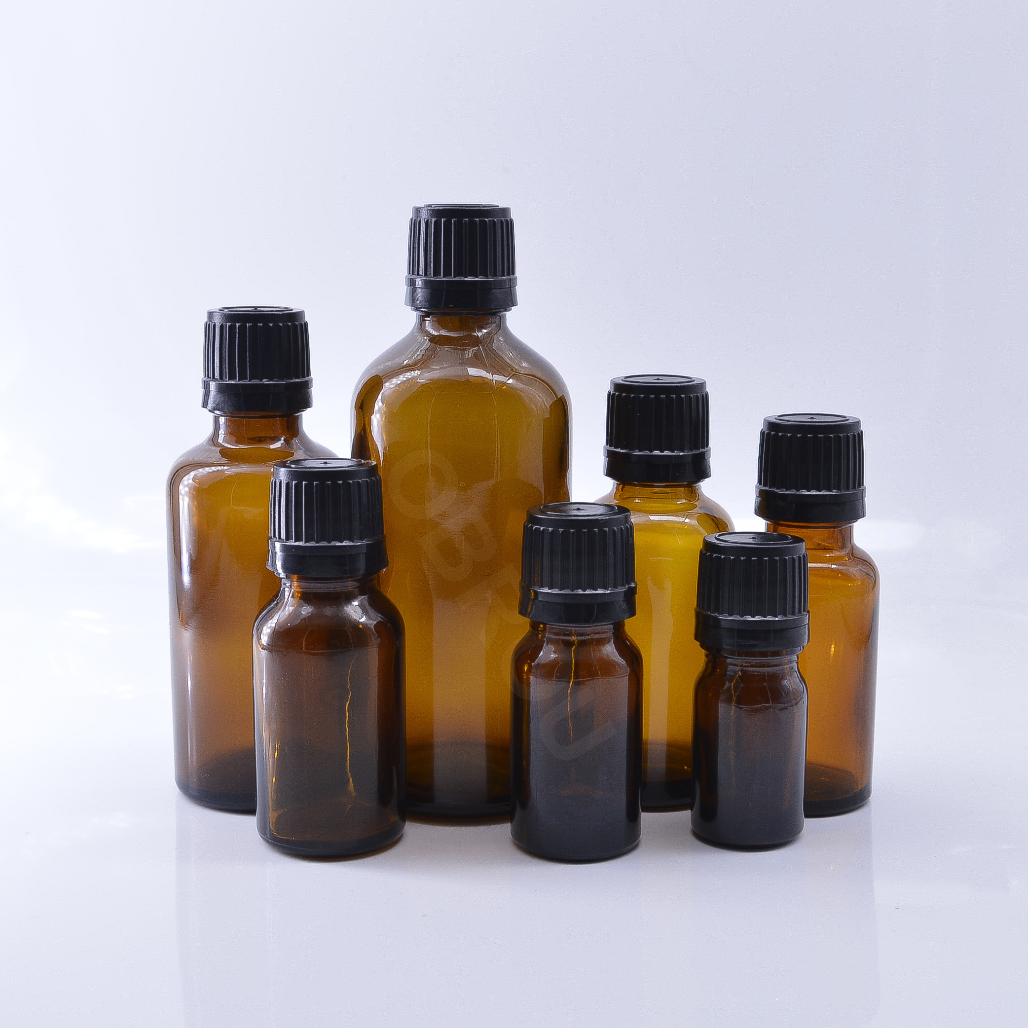 Obrou Factory wholesale 5ml 10ml 15ml 20ml 30ml 50ml 100ml clear brown amber empty glass bottles for essential oil