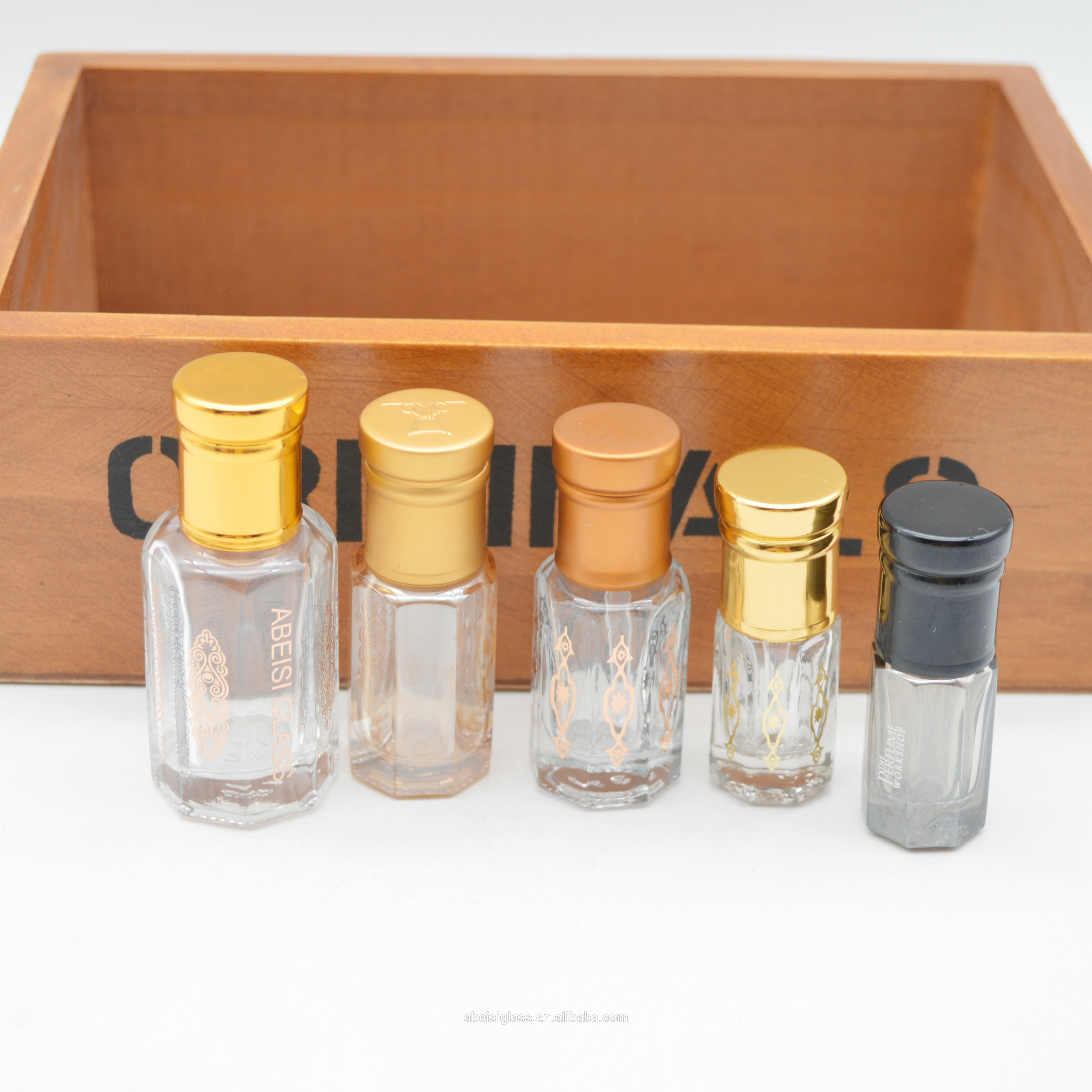 Octagonal Shape Perfume Oil Glass Bottle With Glass Stick ,arabian oud perfume