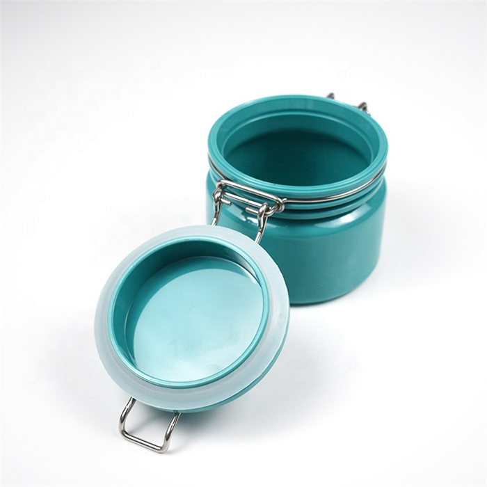 Oem 200ml clear empty round cream jar with spoon and lid