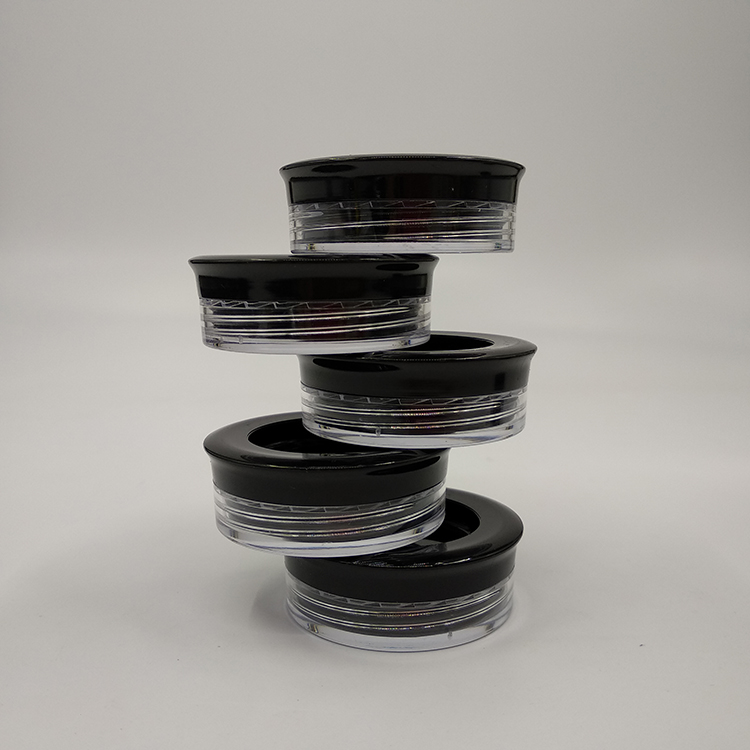 Oem wide mouth plastic 5ml jars white cosmetic and bottles jar