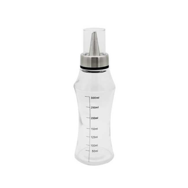 Oil Bottle 400 ml Leak-proof Vinegar Dispenser Oil Bottle Glass Stainless Steel Glass Olive Oil