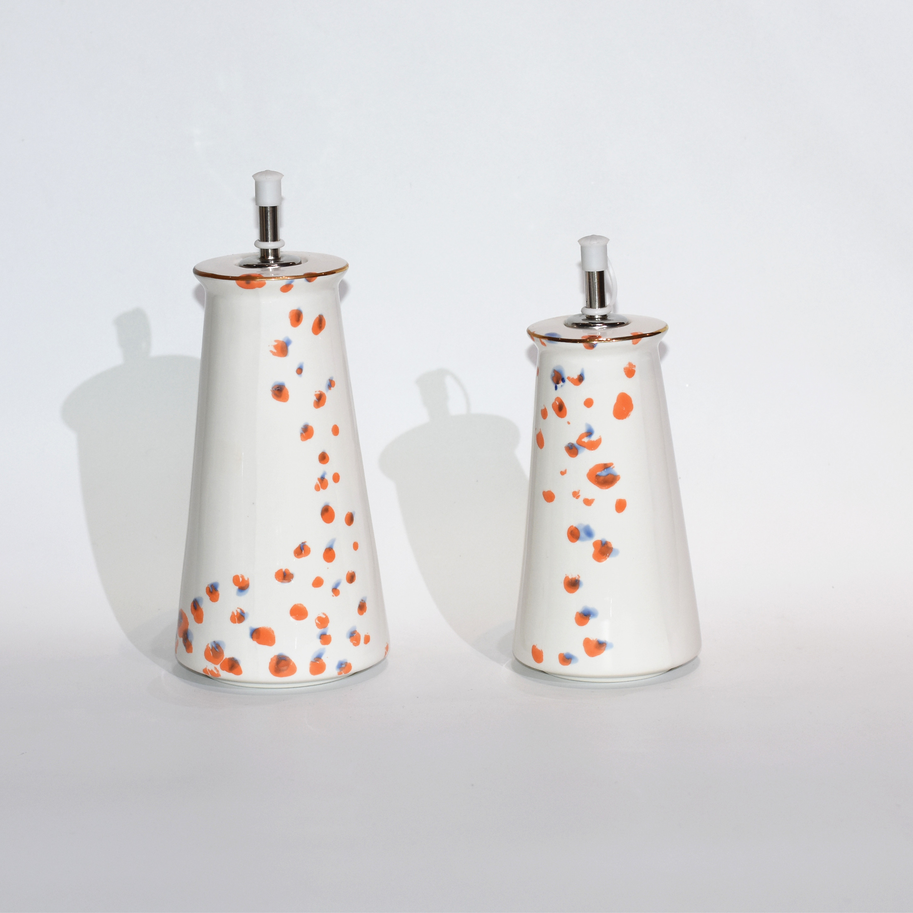 Oil Bottle Manager For Family Hand Painted Ceramic Oil Vinegar Bottles Set