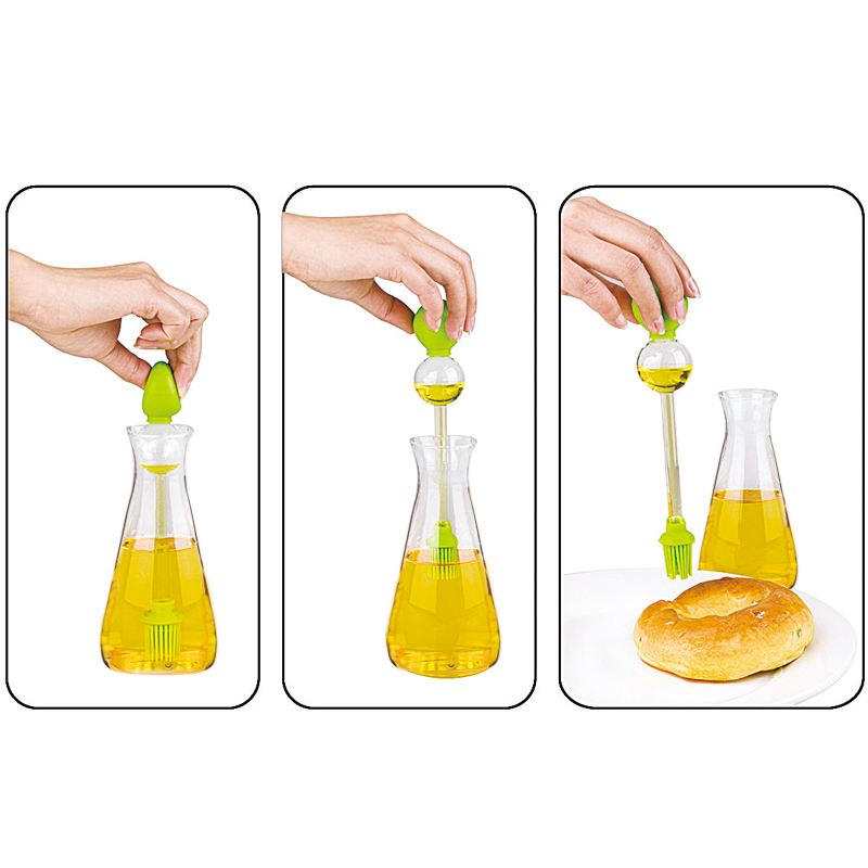 Oil Bottle with Silicone Brush, Meridian Drip Brush Oil Bottle