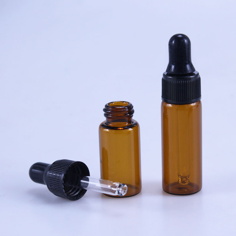 Oil Dropper Bottle 2ml 3ml 5ml Essential Oil Sub-Bottle Small Tan Essential Glass Oil Dropper Bottle