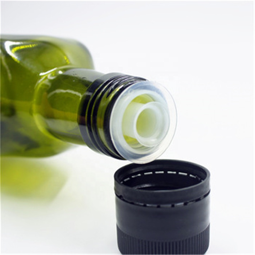 Oil Glass Bottle Olive Dark Green 250ml 750 Ml Essential Oil Cooking Oil Screw Cap Decal