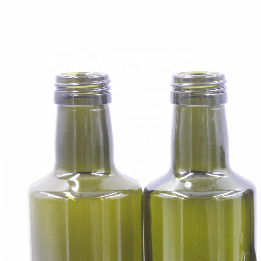 Oil Glass Bottle Olive Dark Green 250ml 750 Ml Essential Oil Cooking Oil Screw Cap Decal