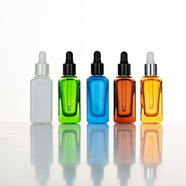 Oil Matte Black Purple, Glass Dropper Bottle liquid dropper bottle for serum with pipette/