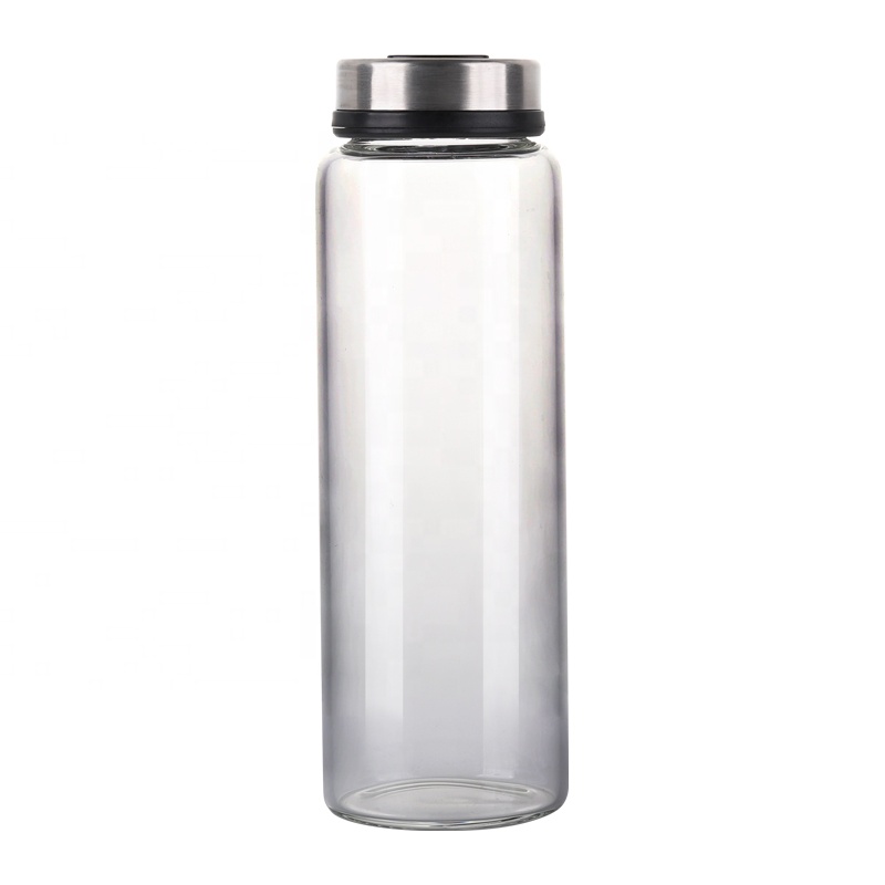 Oil Sauce Vinegar Bottle Pyrex Glass Dispenser Clear 500Ml 1000ML Borosilicate Round Glass Cruet With Pour